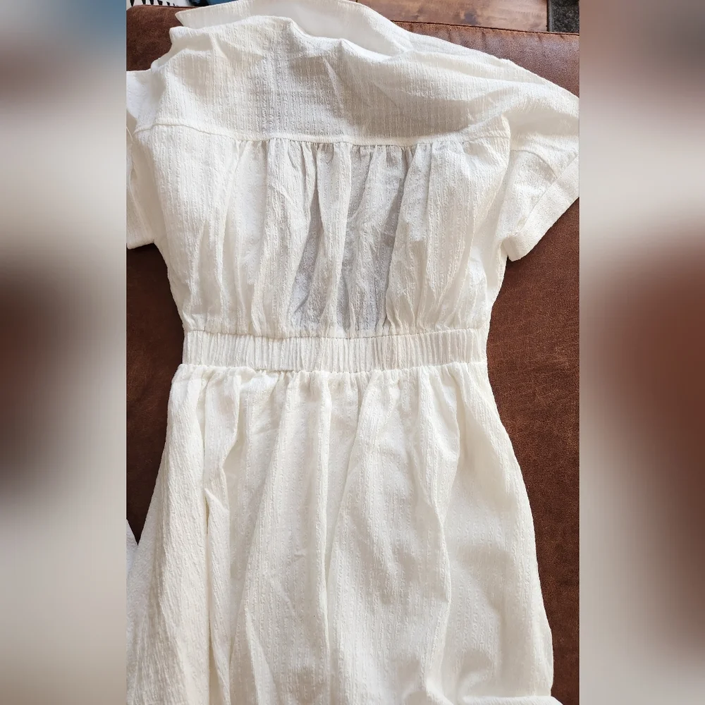 NWT! Lulus Adorable Impression White Midi Dress With Pockets - Picture 7 of 9